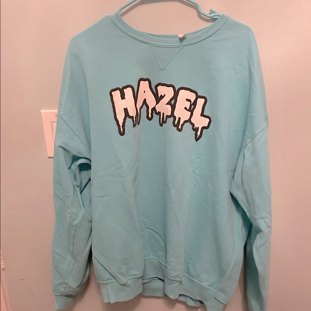 Hazel Boutique Teal drip Sweatshirt